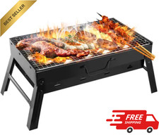 Foldable Portable BBQ Charcoal Grill Grill Lightweight Smoker Grill For Camping.