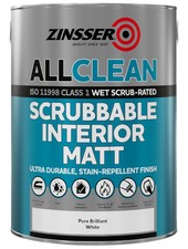 Zinsser ALLCLEAN scrubbable matt white all sizes