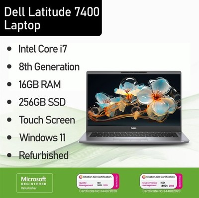 Dell Latitude 7400 Touchscreen i7 8. Gen 16GB 256GB SSD 14'' Win11 Laptop