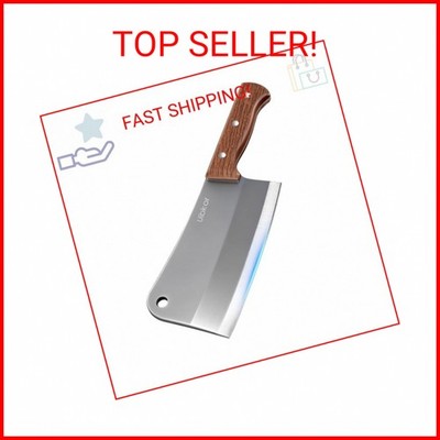 7 Inch Meat Cleaver Knife, Professional Butcher Knife, Heavy Duty Bone Chopper,
