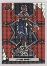 2021-22 Panini Mosaic Red Mosaic Prizm Monte Morris #77 fm0