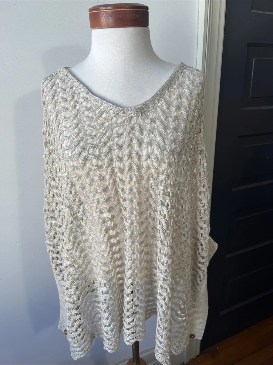 Poncho OshKosh B'gosh Taille 7 - Beige Clair Avec Fils Dorés