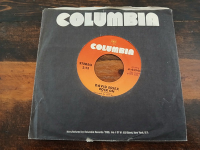 David Essex 45 rpm record ''Rock On/On and On''  VG +