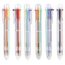 Multicolor Pen in One 0.5mm 6-in-1 Retractable Ballpoint Pens 6 Colors Multi ...