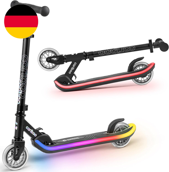 Cariboo Roller Kinder Scooter - Ab 3 Jahren - Leuchtdeck - Klappbar - HöHenverst-image