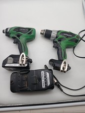 Hitachi 18v Impact Driver Drill Battery And Charger Used Works Some Wear See Pic
