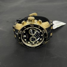 Invicta Men's Watch 6981 Pro Diver Black Dial Gold Tone Chronograph