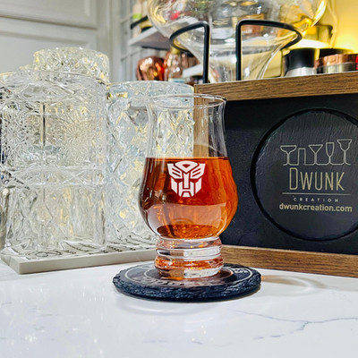 Custom Engraved Transformers Autobot Premium Tulip Glass   8 oz