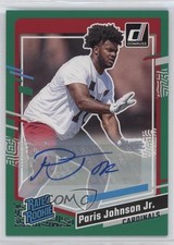 2023 Panini Donruss Rated Rookie Green Auto Paris Johnson Jr #304 Auto 0z95