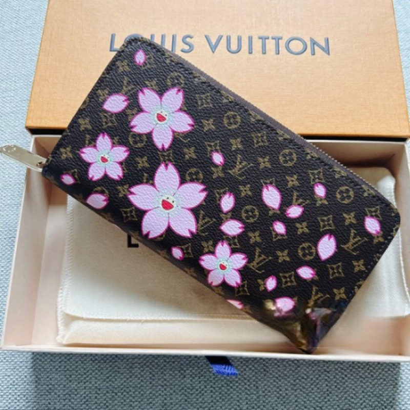 Louis Vuitton Takashi Murakami Zippy Wallet Cherry Blossom
