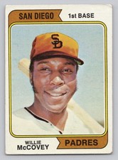 1974 Topps Willie McCovey #250 San Diego Padres 1st Base Baseball Card Vintage