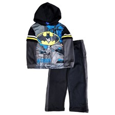 DC Comics Boys Long Sleeve Batman Hoodie T-Shirt  Jogger Pants Set Outfit 6