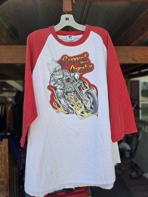 XL Known Associate Biker Ragland 3/4 Sleeve Vintage Shirt
