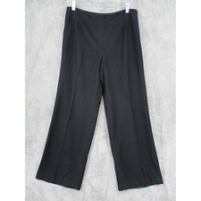 Vintage Talbots Pants 12 Wide Leg Wool Career Minimalist Trouser Side Zip Office