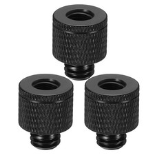 Tripod Screw Adapter Camera Screw Mount M8 Female to 3/8" Male Black 3Pcs