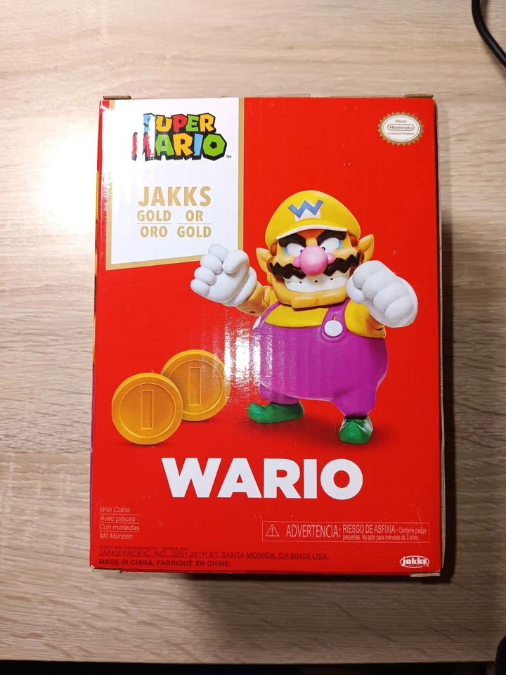 *FRETE GRÁTIS* 4" WARIO - World of Nintendo Gold Label Super Mario boneco Jakks - Imagem 2 de 4
