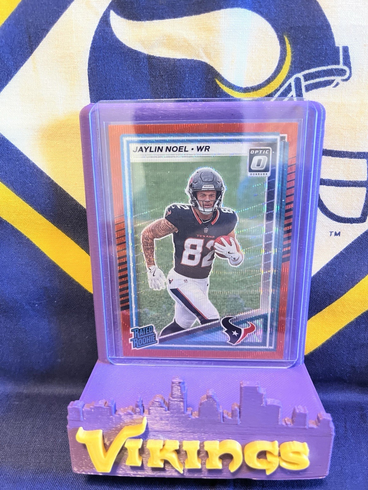 2025 Donruss Rated Rookie Optic Preview Red Pandora Prizm #324 Jaylin Noel RC