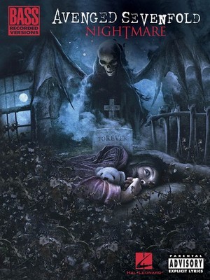 Avenged Sevenfold Nightmare Bass Guitar Tab Sheet Music 11 Metal Rock Book