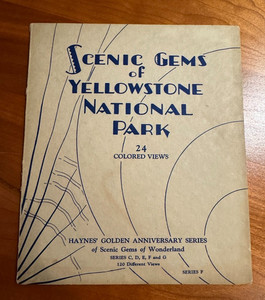 FREE SHIP! Haynes 1929 Scenic Gems of Yellowstone National Park 24 Postcards