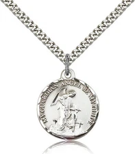 Guardian Angel Gift Pendant 24 Necklace 925 Sterling Silver Made in USA