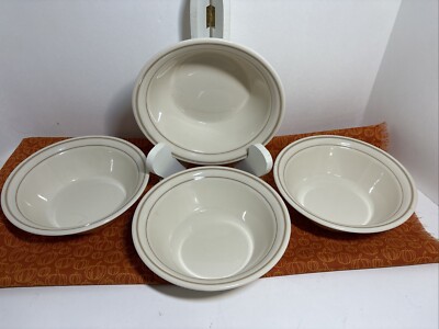 4 Corelle Corner Stone by Corning 6 3/4'' China Blossom Soup Cereal Bowls Vintage