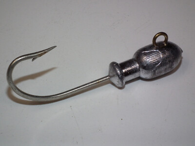 Fishing Bullet Jig Head Lot With MUSTAD 32786 Nickel Hooks - 3oz To 10oz Sizes For Saltwater 8 thumbnail image