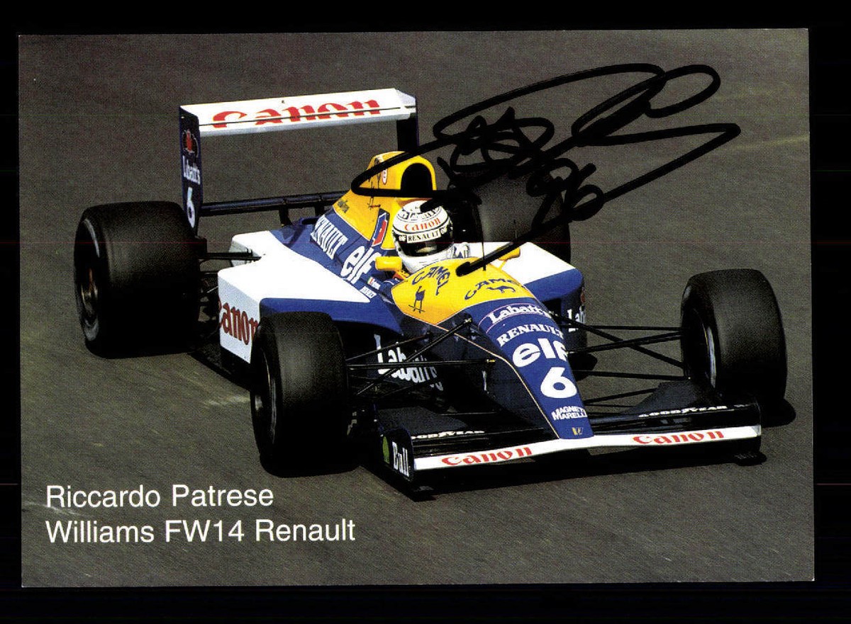 CARTOLINA AUTOGRAFATA RICCARDO Patrese Originale Firmata Formula 1+A 149157 EUR 13,25 - PicClick IT