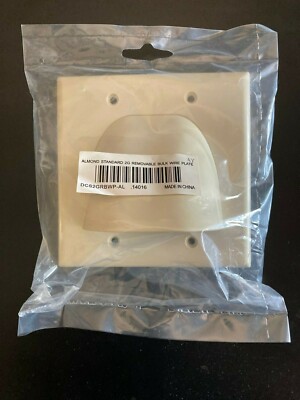 Vanco 120623x bulk wire wall plate, 2 gang, Almond
