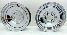 14x6 Keystone Wheels Chrome Baby Moon Smoothie Style Rim Uni-lug Pair