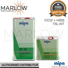 MIPA CC12 HS KLARLACK SHOW FINISH CLEARCOAT WITH HS25 STD HARDENER - 7.5LTR KIT