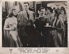 MAKE WAY FOR A LADY 10 x 8" Original Movie Photo - HERBERT MARSHALL (1936)
