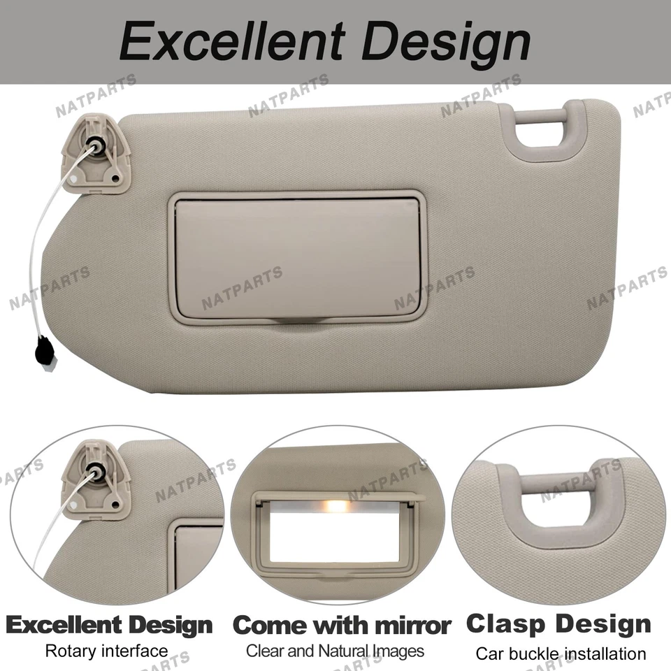 Parasol lado conductor izquierdo con luz para 13-20 Infiniti QX60 96401-9PB0A Foto 3 de 4