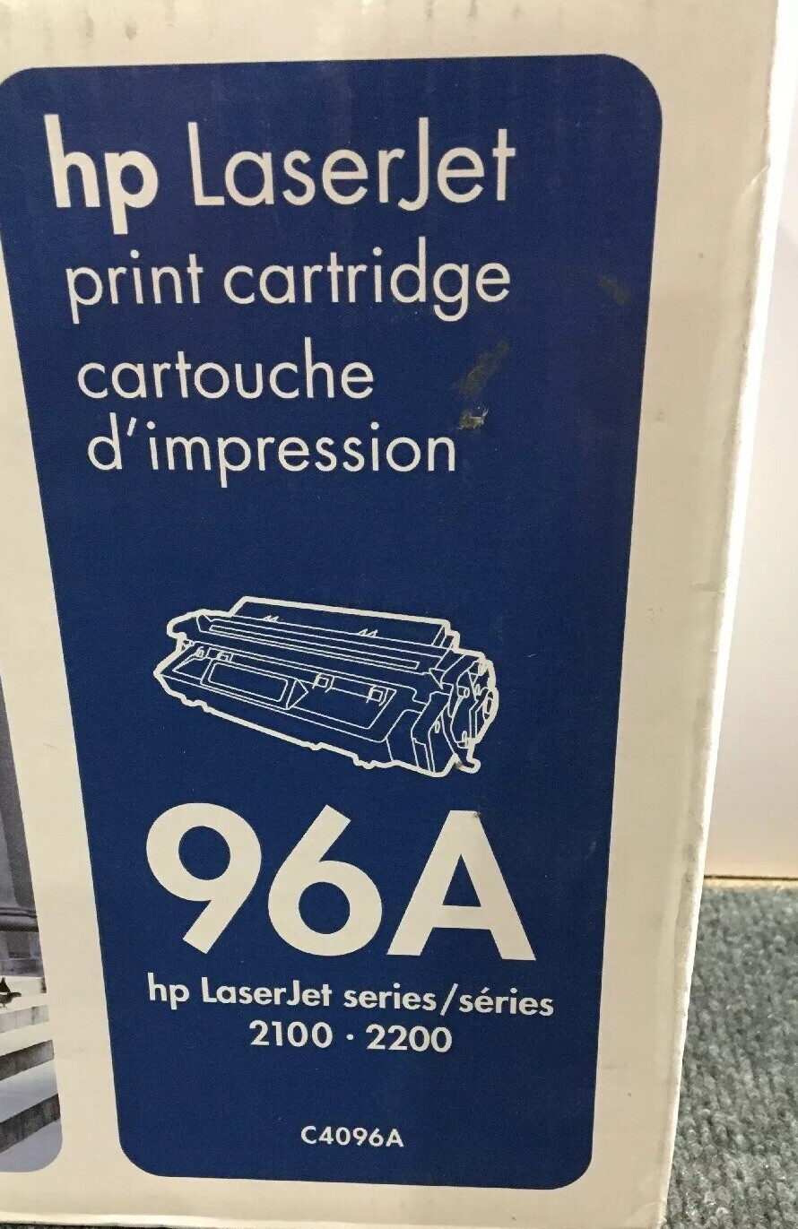 New HP C4096A Black Original Toner 96A LaserJet 2100 2200 Genuine OEM