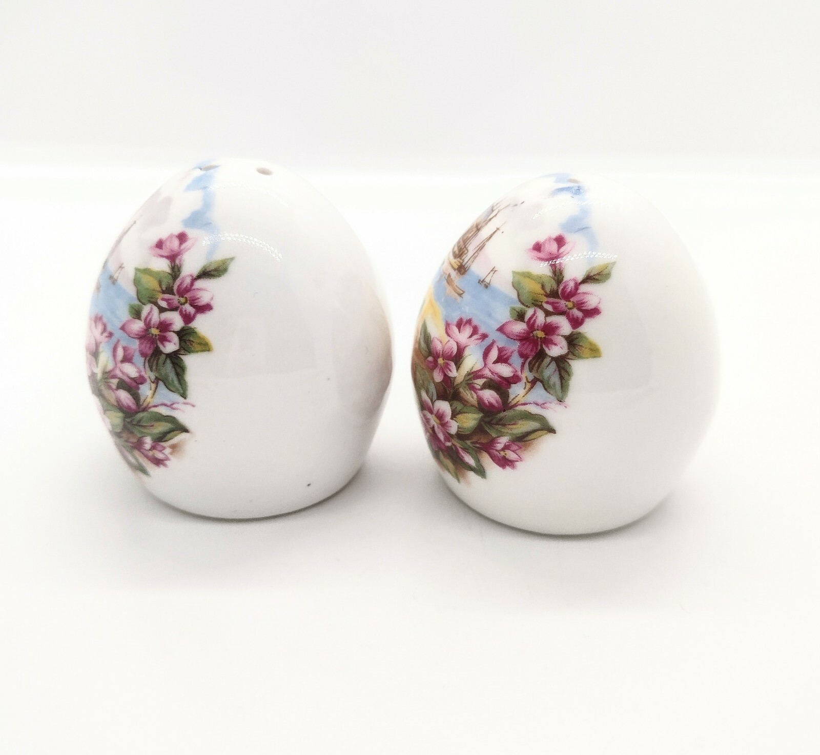 Vintage Sandford England Bone China Salt & Pepper Shakers Nova Scotia