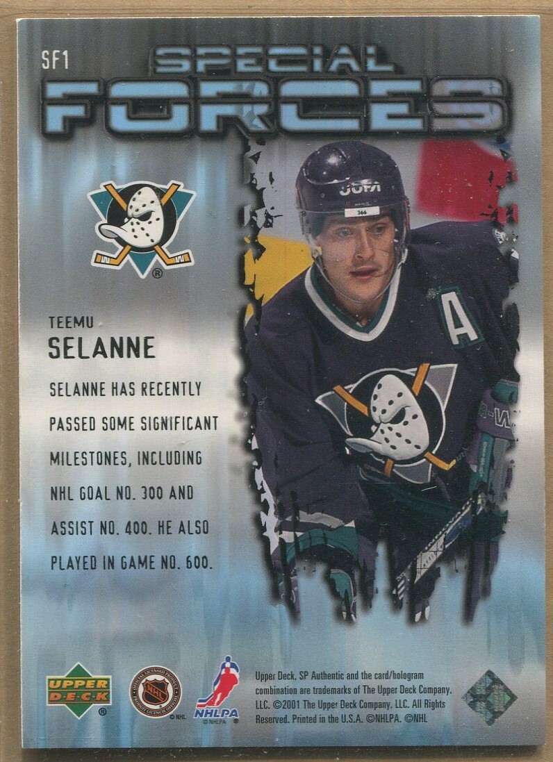 2000-01, Upper Deck, SP Authentic, Hockey, Base & Inserts, UPick from list