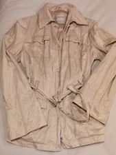 Geox Ladies Jacket Uk 14 Amazing Rare Find Beige Lined Breathes Rrp£200