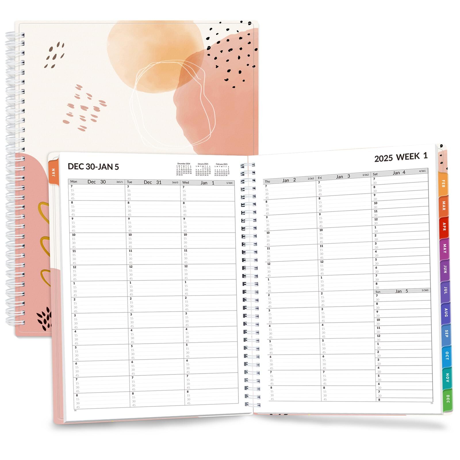 SUNEE 2025 Appointment Book Quarter-Hourly Weekly & Monthly - from January 20...