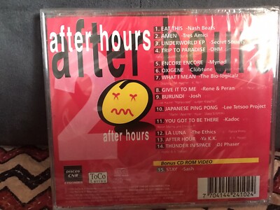 Rare Hard To Find Edition First Press CD After Hours Bonus Video