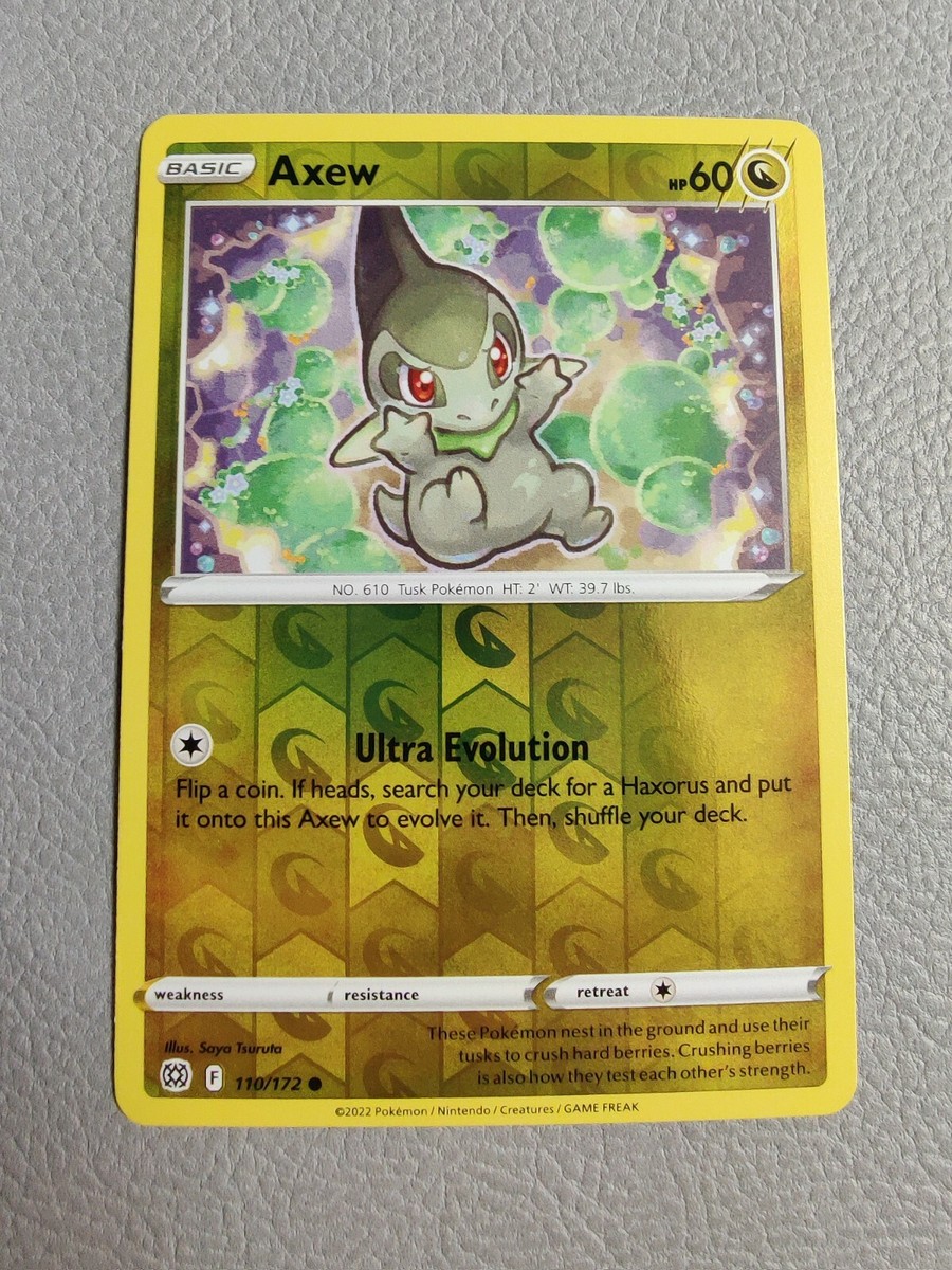 Axew Reverse Holo MINT SWSH Brilliant Stars 110/172 Pokemon