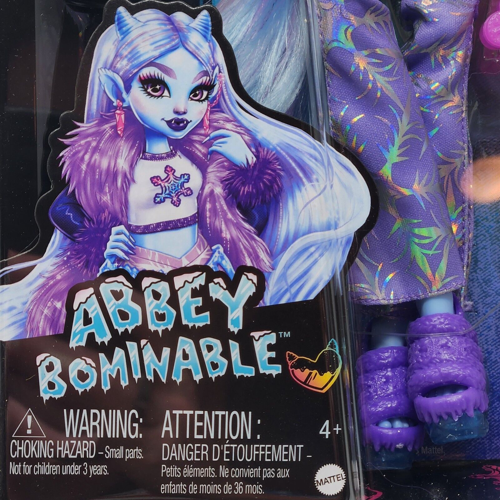  Monster High Doll, Abbey Bominable Yeti with Pet Mammoth Tundra  & Accessories Including Furry Scarf & Snowflake Backpack : Toys & Games