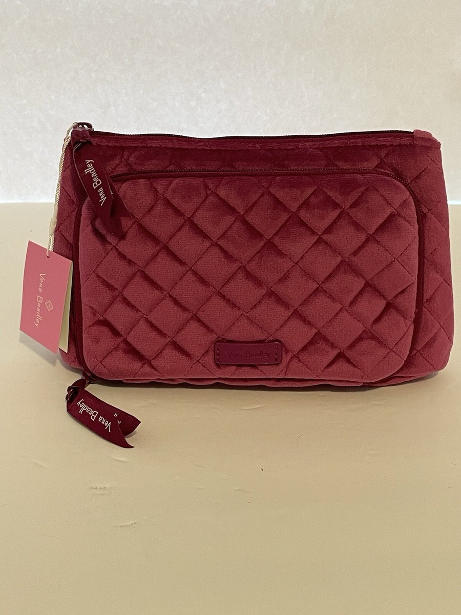 Vera Bradley NEW Compact Organizer Majestic Magenta Quilted Velvet