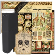 GRAPHIC 45 SAFARI ADVENTURE TRAVEL ALBUM and ACCORDION MINI ALBUM KIT~SHIPS FREE