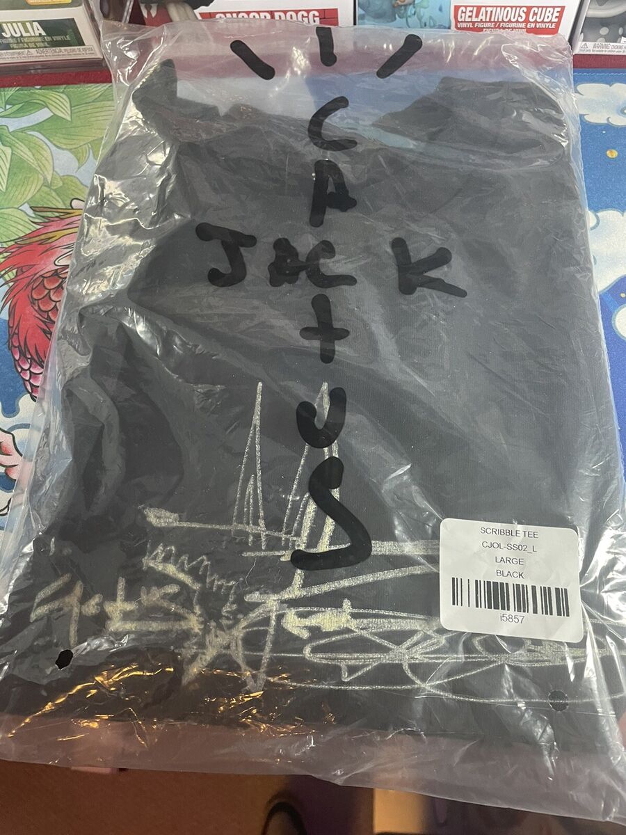 🔥 NEW Jordan x Travis Scott Cactus Jack Scribble Tee Shirt T-shirt Size L Mens