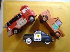 DISNEY PIXAR CARS, BATH TUB CARS,   SHERIFF, RED, MATER  FREE SHIP