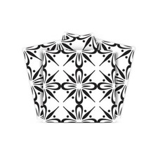 4" X 4" Black and White Quattra Peel and Stick Removable Tiles