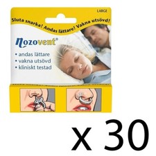 Nozovent Nasal Dilator Large 30 pack 30x2 pcs - Prevents Snoring
