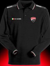 polo ducati corse maniche lunghe cotone tricolore racing maglietta felpa