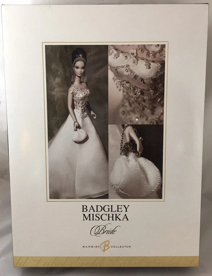 Badgley Mischka Barbie Novia, 2003, Muñeca con caja original Etiqueta Dorada Coleccionista Foto 3 de 4