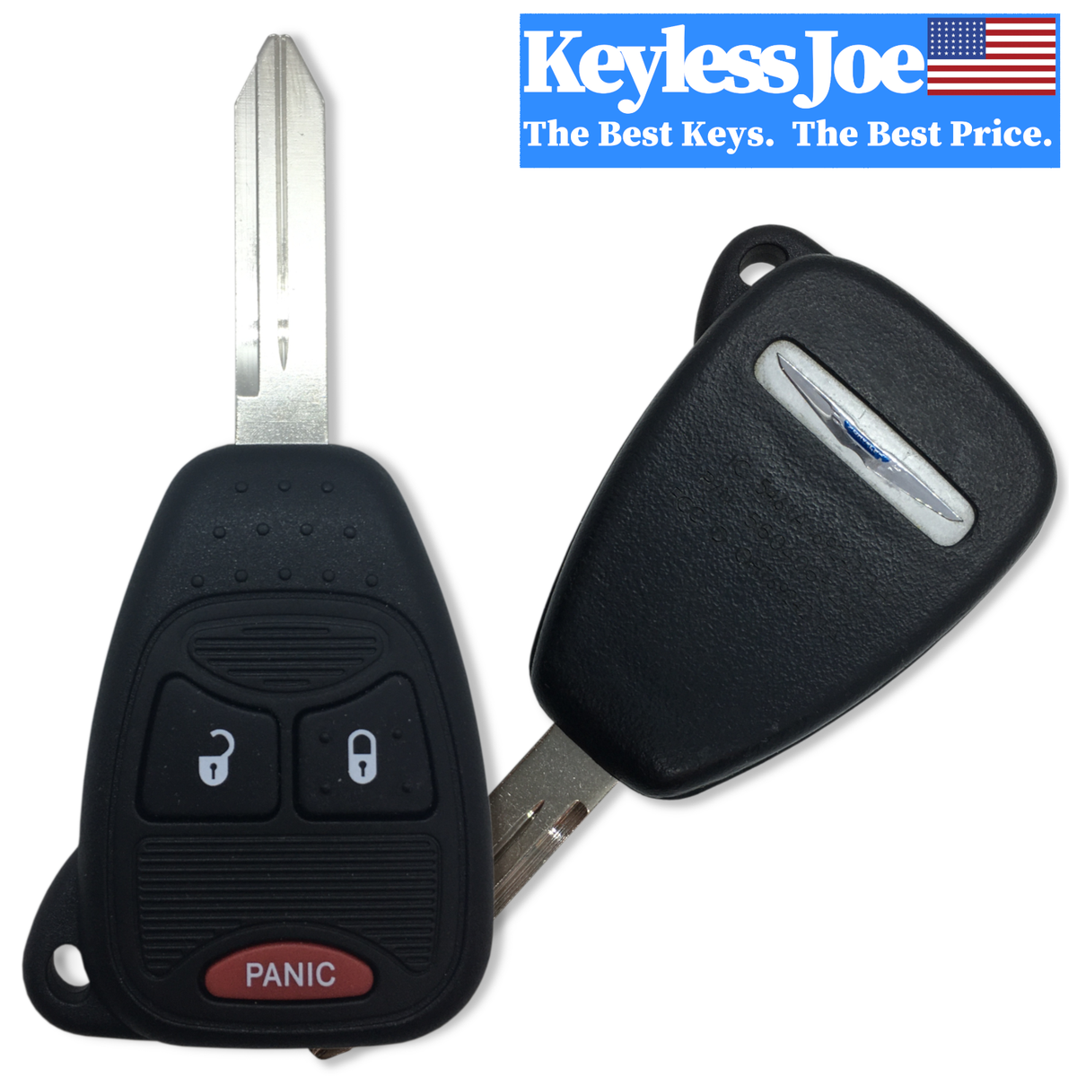2-Pack Key Fob Remote Replacement For 2006-2010 Chrysler PT Cruiser – Black, Programmable