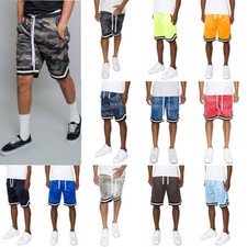 Men's Mesh Drawstring Basketball Shorts with Zippered Pockets S  5XL JS17EY